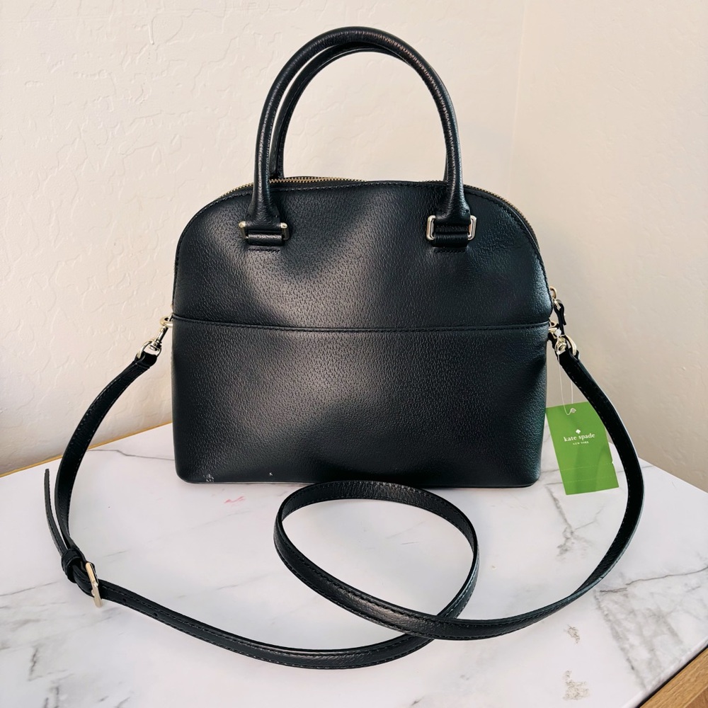 Kate Spade Grove Street Carli‎ NWT Black Leather Handbag WKRU4192 - Picture 7 of 11